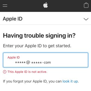 رفع مشکل this apple id is not active