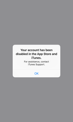 apple ID disabled in itunes