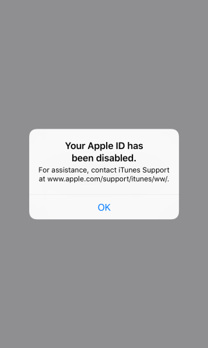 apple ID disabled
